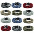 thumbnail image 1 of Fablinks Paracord Bracelets for Men, Boys, Kids 12 PCs - Camo Survival Tactical Bracelet Braided with 550 lbs Parachute Cord, 1 of 7