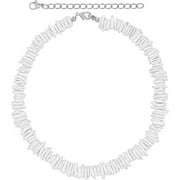 Fablinks White Puka Shell Neckace - Hawaiian Style Clam Chip Surfer Necklace for Men and Women - Trendy Summer Shell Necklace Choker for Men and Women - Seashell Beaded VSCO Beach Choker