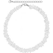 Fablinks White Puka Shell Neckace - Hawaiian Style Clam Chip Surfer Necklace for Men and Women - Trendy Summer Shell Necklace Choker for Men and Women - Seashell Beaded VSCO Beach Choker