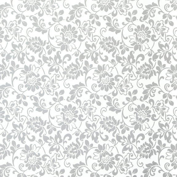 Fablon Heritage Silver Adhesive Film Set of 2 Self Adhesive Vinyl Wall Decal, 78.74-in by 35.42-in