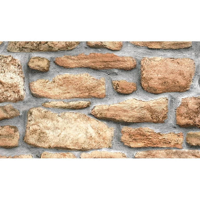 Fablon Stone Wall Adhesive Film - Brown - Set of 2