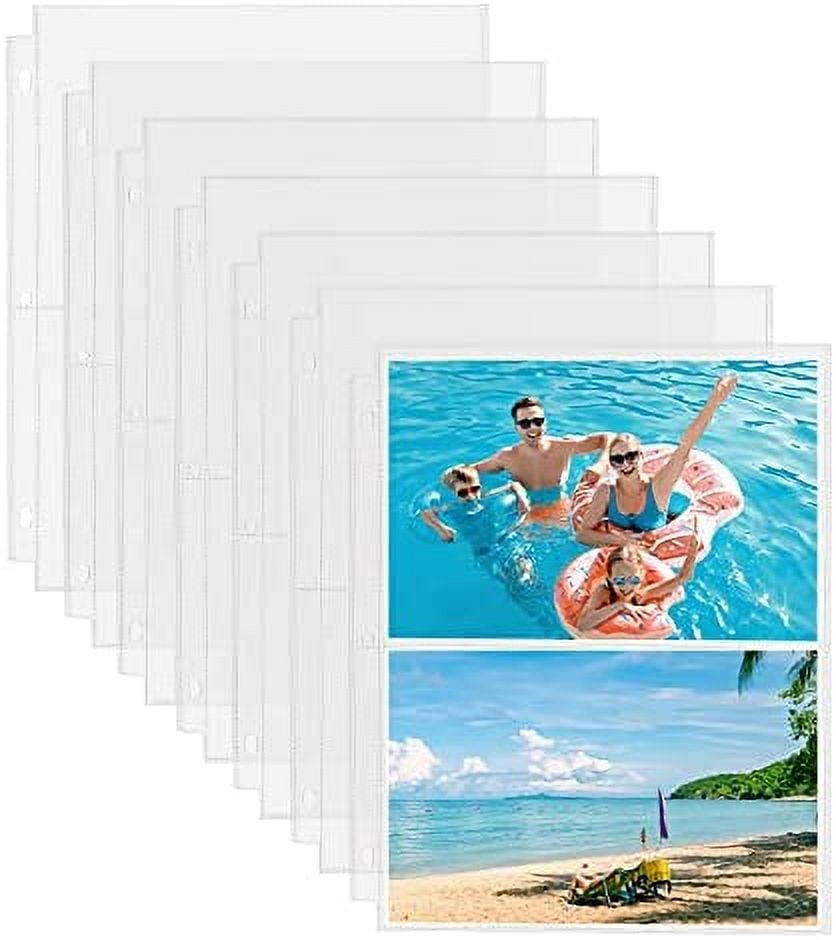 Fabmaker 30 Pack Photo Sleeves for 3 Ring Binder (5x7, for 120 Photos