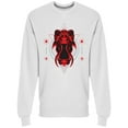 thumbnail image 1 of Fabolous Red Demon Mask Sweatshirt Men -Image by Shutterstock, Male 3X-Large, 1 of 2
