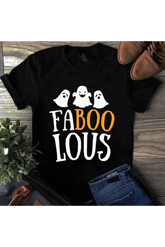 Faboolous Boo Hoween Shirt GrolyTee T-shirt S-5XL