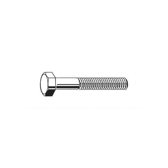 Grade 8, 5/8"-18 Hex Head Cap Screw, Zinc Yellow Steel, 3-3/4 in L, 5 PK