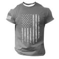 thumbnail image 1 of Fabrcox 1776-2026 250th Anniversary USA Shirt Flag Print Short Sleeve 4th of July Tshirts Shirts for Men Commemorative Men's Patriotic Shirts Gray S, 1 of 3