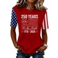 thumbnail image 1 of Fabrcox 1776-2026 USA 250th Anniversary Shirt Flag Print Cute 4th of July Shirts for Women We the People Celebration Freedom Patriotic Shirt Women, 1 of 5