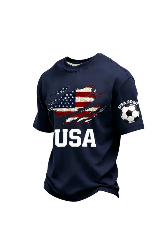 1776-2026 USA 250th Anniversary Shirts Jersey Flag Print Funny 4th of July Shirts for Men Freedom Independence Day Big and Tall Mens T-Shirts Graphic Tees