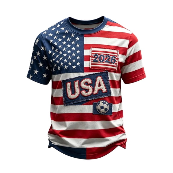 Fabrcox 1776-2026 USA 250th Anniversary Shirts Jersey Flag Print Men's 4th of July Shirts Patriotic Independence Day Big and Tall Mens T Shirts Graphic