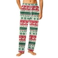 thumbnail image 1 of Fabrcox Black Pajama Pants Men Wide Leg Warm Pj Bottoms Christmas Snowflake Printed Casual Cartoon Printed Christmas Sleepwear Pants Green XL, 1 of 5