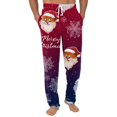 thumbnail image 1 of Fabrcox Black Pj Pants Men Wide Leg Mens Christmas Pajama Pants Christmas Tree Printed Elastic Waist Sleep Pajama Bottoms Hot Pink XL, 1 of 5
