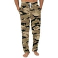 thumbnail image 1 of Fabrcox Camo Mens Pj Pants Loose Fit Drawstring Straight Leg Sleep Pants with Pockets Lightweight Elastic Waist Basic Lounge Pants Camel M, 1 of 5