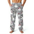 thumbnail image 1 of Fabrcox Christmas Men Big and Tall Pajama Pants Winter Warm Elastic Waist Fall Winter Pajama Pants with Pockets Mid Rise Casual Elastic Waist Christmas Pajama Pants Light Gray 2XL, 1 of 5