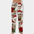 thumbnail image 1 of Fabrcox Christmas Mens Fall Spring Pajama Pants Wide Leg Baggy Elastic Waist Pj Pants with Pockets Casual Christmas Tree Drawstring Sleep Lounge Pants Deep Red S, 1 of 4