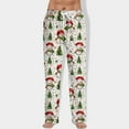 thumbnail image 1 of Fabrcox Christmas Snowman Printed Graphic Slim Fit Pj Bottoms for Men Elastic Waist Drawstring Lounge Bottoms Straight Leg Casual Home Soft Pj Pants with Pockets Green XL, 1 of 4
