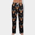 thumbnail image 1 of Fabrcox Christmas Snowman Printed Pajama Pants for Men Elastic Waist Drawstring Lounge Bottoms Straight Leg Light Weight Women Loungewear with Pockets Navy S, 1 of 4
