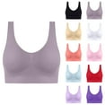 thumbnail image 1 of Fabrcox Full Coverage Bras for Women Push Up Padded Soft Wireless Bra Casual Running Yoga Gym Bralettes White 36, 1 of 4