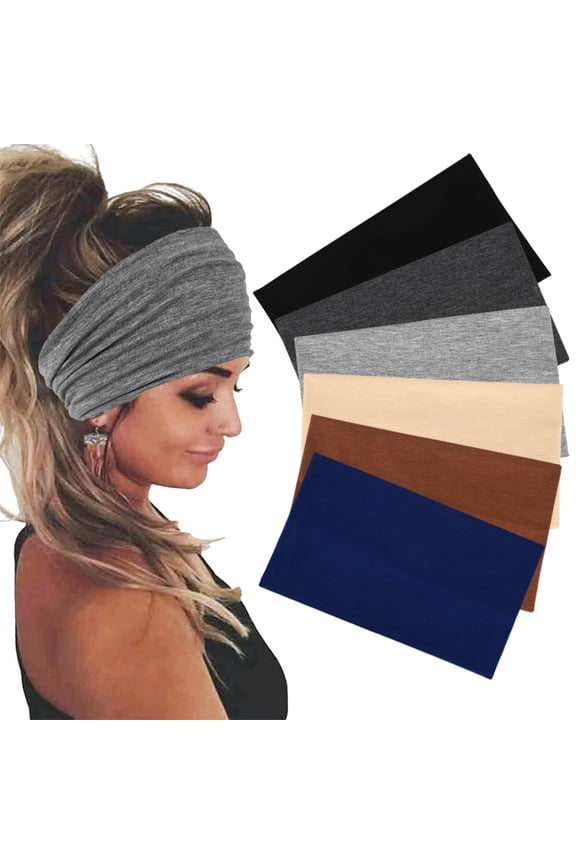 Head Bands Men Women Elastic Non Slip Wide Sweat Head Band Soft Stretchy Outdoor Running Athletic Sports Unisex Hairband
