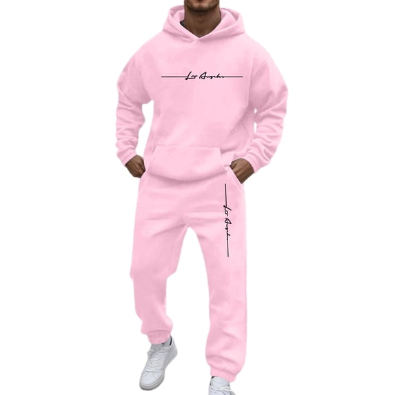 Fabrcox M-5XL Mens 2 Piece Sweatsuits Fleece Lined Hoodie and Sweatpants Set for Men Causal Athletic Gym Sweatshirt Joggers Mens Track Suit XXXL