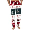 thumbnail image 1 of Fabrcox Man Pajama Pants Wide Leg Mens Christmas Pj Bottoms Christmas Santa Claus Printed Trendy Cozy Sleepwear Bottoms Watermelon Red S, 1 of 5
