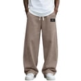 thumbnail image 1 of Fabrcox Men Baggy Sweatpants Drawstring Wide Leg Men’s Joggers Outdoor Camping Going Out Big and Tall Men’s Hiking Pants with Pockets XXL, 1 of 4