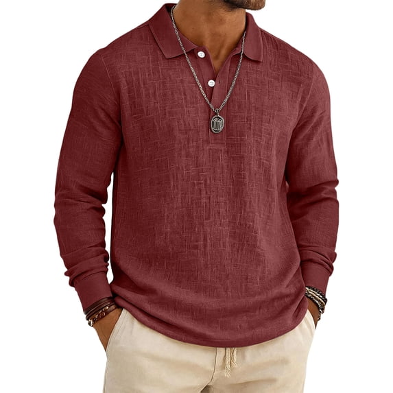 Fabrcox Men Polo Shirts Long Sleeve Mens Golf Shirt Button Down Casual Loose Fit Athletic Gym Vacation Big and Tall Shirts for Men XXL