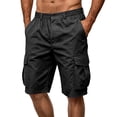 thumbnail image 1 of Fabrcox Men's Shorts Cargo Lightweight Outdoor Hiking Shorts Men Workout Work Casual Button Mens Bermuda Shorts with Multiple Pockets Black XXL, 1 of 5