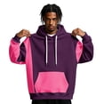 thumbnail image 1 of Fabrcox Mens Pullover Hoodie Fleece Lined Color Block Oversized Mens Hooded Sweatshirt Y2k Fall Winter Warm Streetwear Athletic Long Sleeve Men Hoodie with Pocket XXXL, 1 of 6