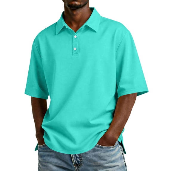 Fabrcox Mens Short Sleeve Polo Shirts Button Collared Golf Shirt for Men Lightweight Regular Fit Outdoor Workout Mens Athletic Shirts XL