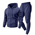 thumbnail image 1 of Fabrcox Mens Sweatsuit Fleece Full Zip Hoodie and Sweatpants Set Sports Athletic Jacket Jogging Warm Up Fall Winter Mens Track Suit 2 Piece, 1 of 6