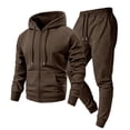 thumbnail image 1 of Fabrcox Mens Sweatsuits Sets Fleece Full Zip Hoodie and Sweatpants Set for Men Sports Athletic Jacket Jogging Warm Up Fall Winter Track Suit Mens 2 Piece, 1 of 6