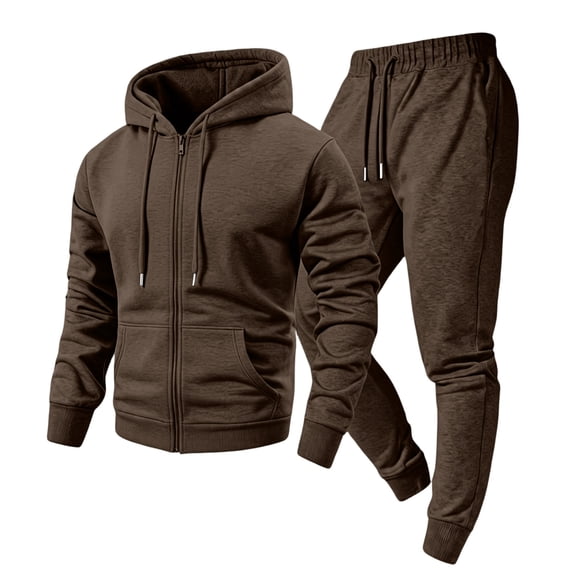Fabrcox Mens Sweatsuits Sets Fleece Full Zip Hoodie and Sweatpants Set for Men Sports Athletic Jacket Jogging Warm Up Fall Winter Track Suit Mens 2 Piece