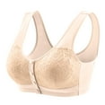 thumbnail image 1 of Fabrcox No Underwire Womens Front Closure Bras Wireless Front Opening Breathable Full Coverage Everyday Bralettes Complexion 44, 1 of 5