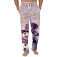 thumbnail image 1 of Fabrcox Pajama Pants for Men Straight Leg Mens Christmas Pj Pants Christmas Xmas Printed Trendy Cozy Sleepwear Bottoms Light pink 3XL, 1 of 5