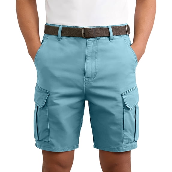 Fabrcox S-4XL Cargo Short Men Big and Tall Bermuda Shorts for Men Beach Athletic Workout Mens Gym Shorts with Multiple Pockets No Belt