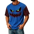 thumbnail image 1 of Fabrcox S-4XL Halloween Men's&nbsp;shirts Funny Ghost Pumpkin Cat Mens Graphic T Shirts Fall Winter Festival Corduroy Raglan Men Short Sleeve Shirt Blue XL, 1 of 7