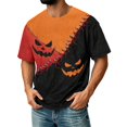 thumbnail image 1 of Fabrcox S-4XL Mens Halloween Shirt Pumpkin Ghost Shirt Full Moon Print Spooky Corduroy Celebration Fall Holiday Big and Tall Shirts for Men, 1 of 7