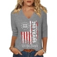 thumbnail image 1 of Fabrcox S-5XL 1776-2026 250th Anniversary USA Shirt 3/4 Sleeve Flag Print 4th of July Womens Shirts Independence Day Celebration Freedom Patriotic Tunics Tops for Women, 1 of 5