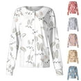 thumbnail image 1 of Fabrcox S-5XL Bunny Rabbit Women's Medical Scrub Jackets Long Sleeve Snap Front Scrub Tops Women Easter Animals Pattern Women’s Nurse Uniforms with Pocket, 1 of 6