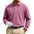 thumbnail image 1 of Fabrcox S-5XL Polo Shirt Men Long Sleeve Men's Golf Shirts Button Up Casual Loose Fit Athletic Sports Business Big and Tall Shirts for Men 5XL, 1 of 4