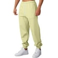thumbnail image 1 of Fabrcox S-5xl Sweatpants for Men Slim Fit Winter Fleece Lined Active Joggers Sweatpants Drawstring Pockets Casual Running Workout Joggers Sweatpants Yellow M, 1 of 3