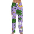 thumbnail image 1 of Fabrcox Saint Patrick Men's Pajama Bottoms Slim Fit Elastic Waist Drawstring Green Shamrocks Print Men Pj Pants Casual Soft Wide Leg Sleepwear Pants, 1 of 6