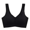 thumbnail image 1 of Fabrcox Sports Bras for Women Large Bust No Underwire Lightweight Underwear Comfy Everyday Sleeping Basic Wireless Bras Black 40, 1 of 5
