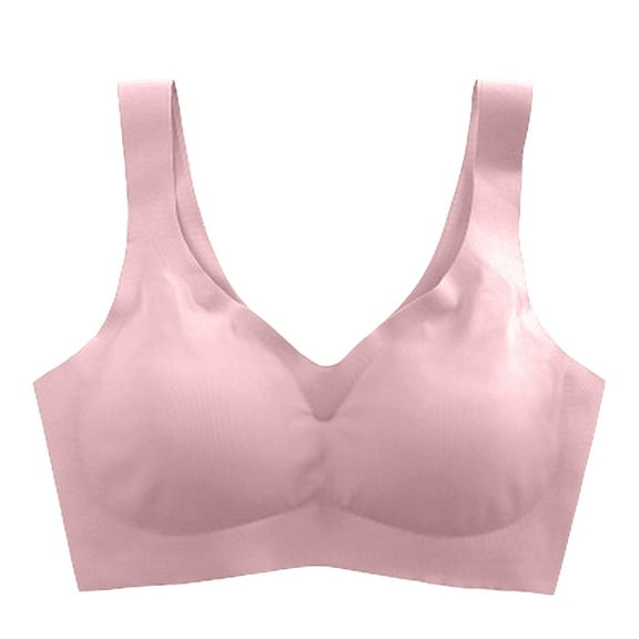 Fabrcox Sports Bras for Women No Underwire Lightweight Underwear Comfy Everyday Sleeping Basic Wireless Bras Pink 38