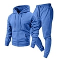 thumbnail image 1 of Fabrcox Sweat Set for Men Fleece Full Zip Hoodie Sweatpants Set Athletic Sports Jacket Jogging Warm Up Fall Winter Men Track Suits 2 Piece Set, 1 of 6
