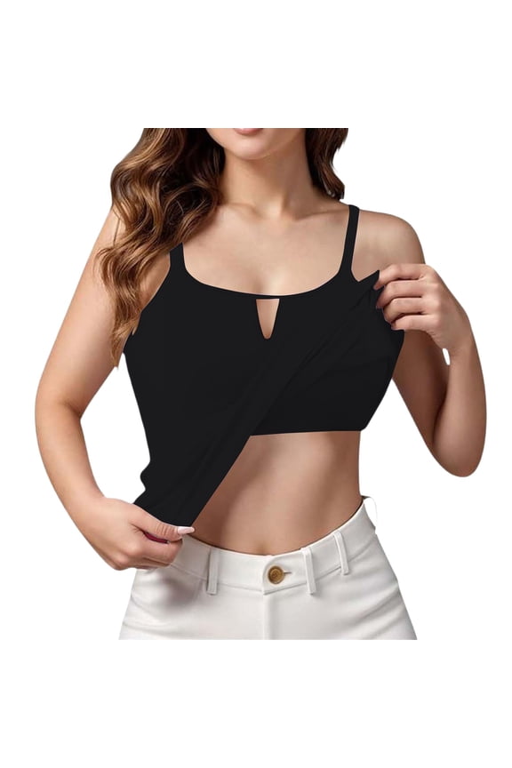 Tank Tops with Built In Bras with Removable Padding Square Neck Fitted Sleeveless Camisole Tops for Women Summer Outdoor Womens Undershirt S-6XL