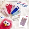 thumbnail image 1 of Fabrcox Thick Warm Winter Slipper Socks, Funny Cartoon Big Eyes Monster Soft Casual Fuzzy Indoor Sleep Floor Socks, 1 of 9