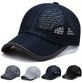 thumbnail image 1 of Fabrcox Unisex Baseball Cap Adjustable Size for Outdoor Running Athletic Sun Hats Lightweight Breathable Sun Protection Ball Caps for Men Women Black, 1 of 6