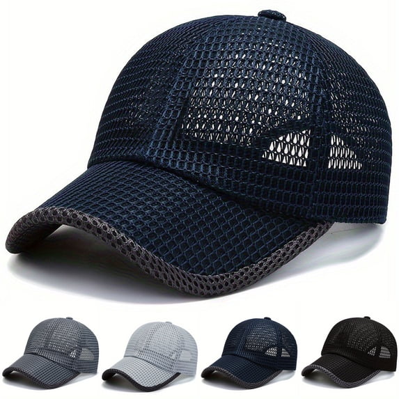 Fabrcox Unisex Baseball Cap Adjustable Size for Outdoor Running Athletic Sun Hats Lightweight Breathable Sun Protection Ball Caps for Men Women Black