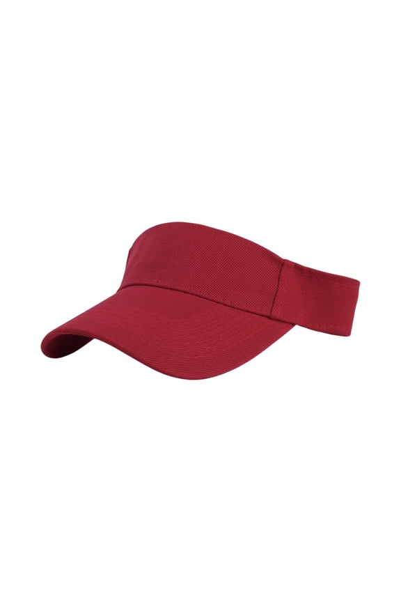 Unisex Sports Sun Visor Hats Adjustable Empty Top Baseball Cap Spring Summer Sports Tennis Hats for Men Women Red 21.26-23.62"